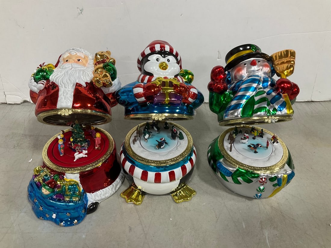 Open Up Christmas Trinket Musical Boxes (Tallest - 6in) (1 of 1)