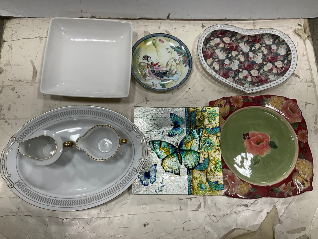 Various Ceramic Trays, Cups, and more (Certified International, Cozenza, etc) Longest - 17in (1 of 1)