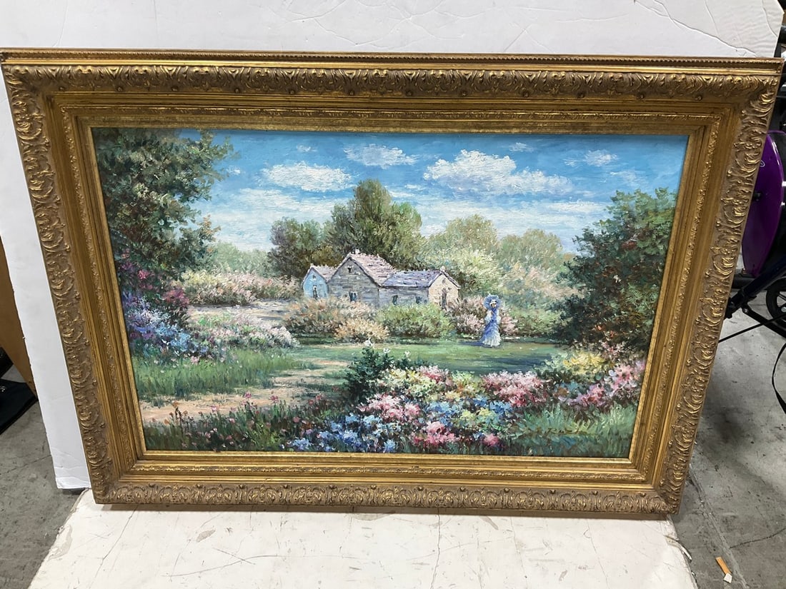 Framed and Signed Landscape Painting (33inx44.5in) (1 of 1)