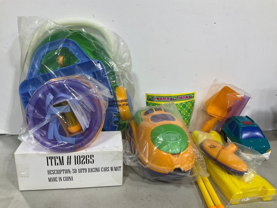 Kids Cleaning Trolley Set, and Toy Cars (1 of 1)