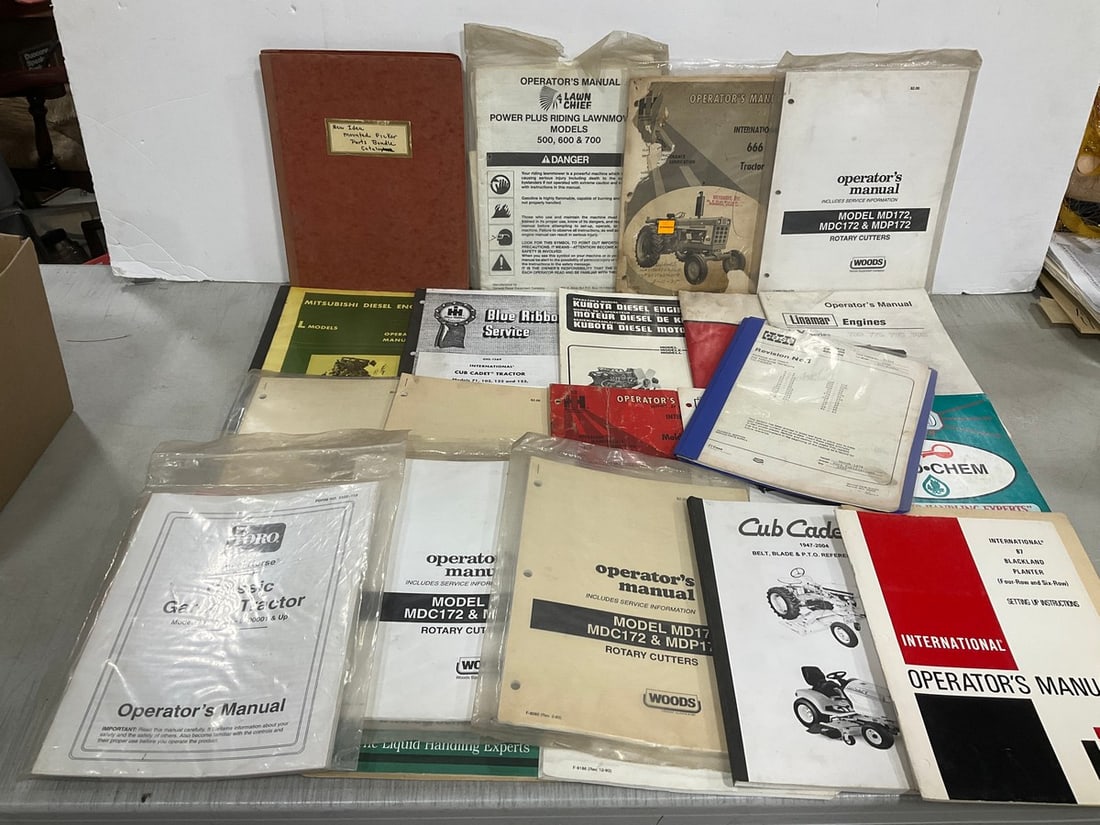 Large lot of tractor manuals(Toro, Cub Cadet, and more) (1 of 1)