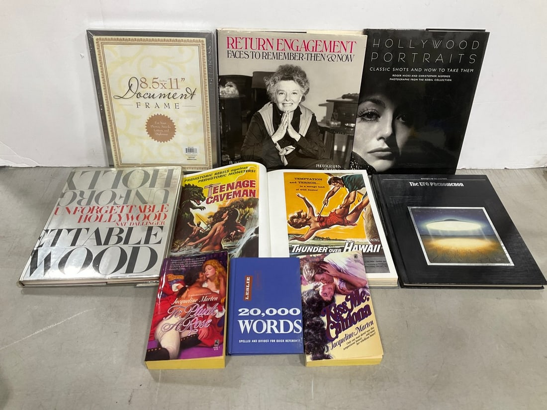 Vintage books and document frame (1 of 1)