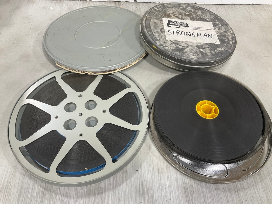 Strongman vintage film reels: Strongman vintage film reels