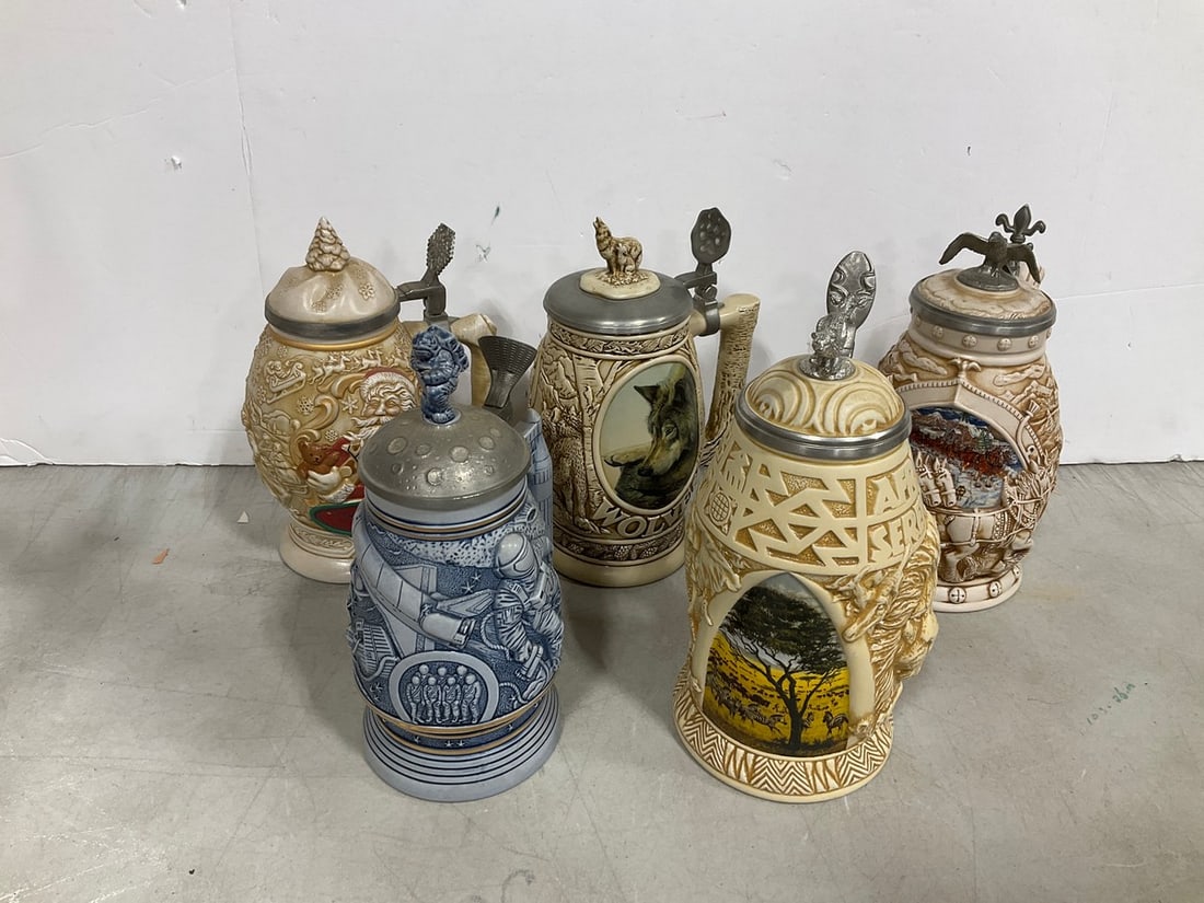 Decorative steins(tallest 10in.) (1 of 1)