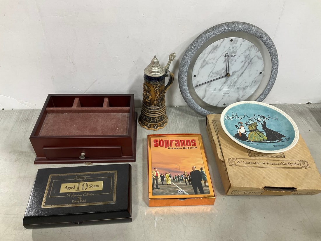Verichron clock, decorative stein,jewelry organizer, and more (1 of 1)