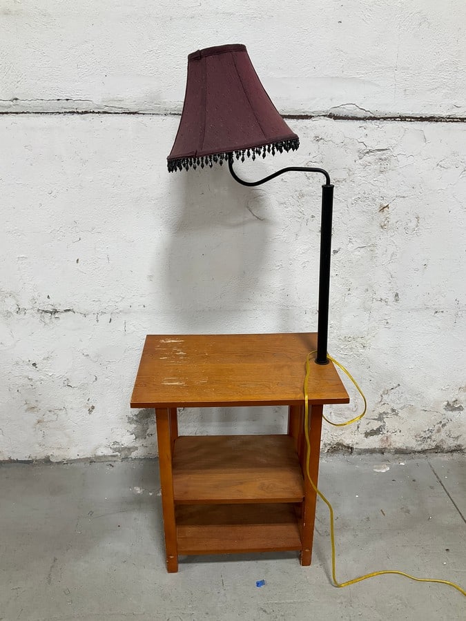 Table with attached lamp(14in.x20in.x52in.) (1 of 1)