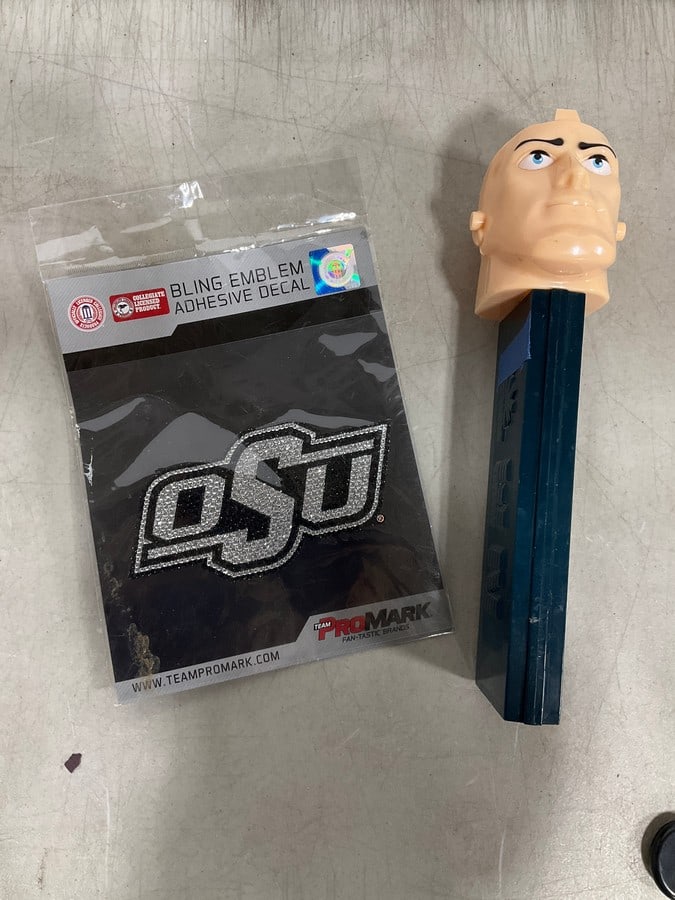 Team adhesive decal and large PEZ dispenser (1 of 1)