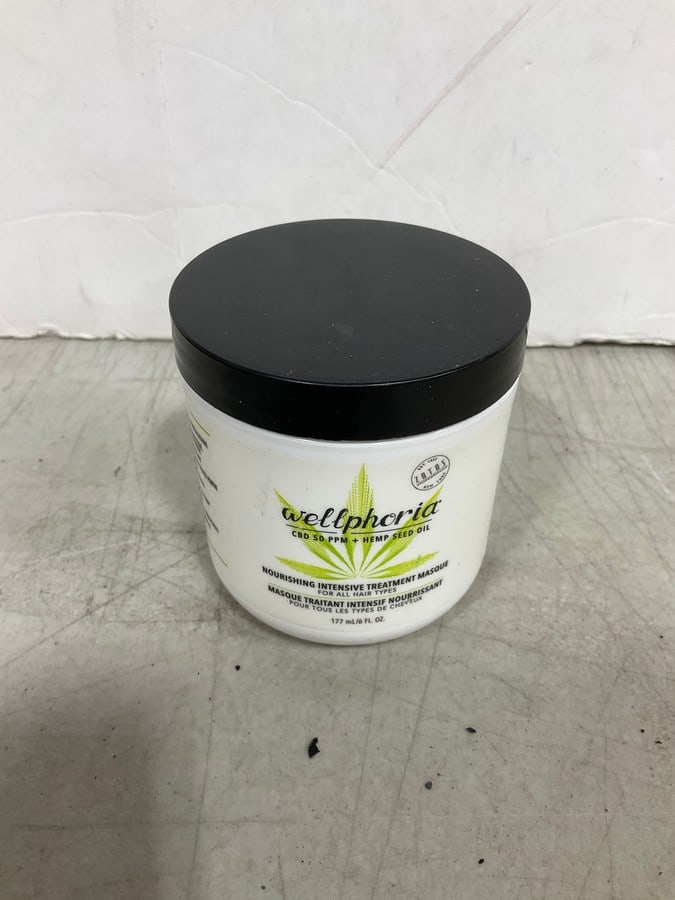 Wellphoria CBD 50ppm and hemp seed oil nourishing intensive treatment masque(6fl.oz.) (1 of 1)