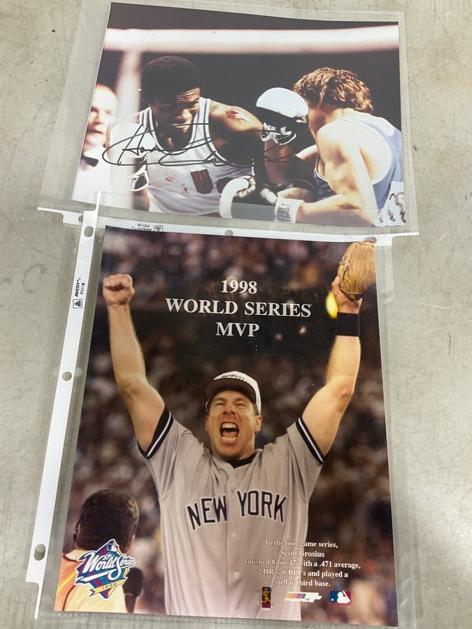 1998 World Series MVP Scott Brosius print ang Howard Davis signed print(8in.x10in.): 1998 World Series MVP Scott Brosius print ang Howard Davis signed print(8in.x10in.)