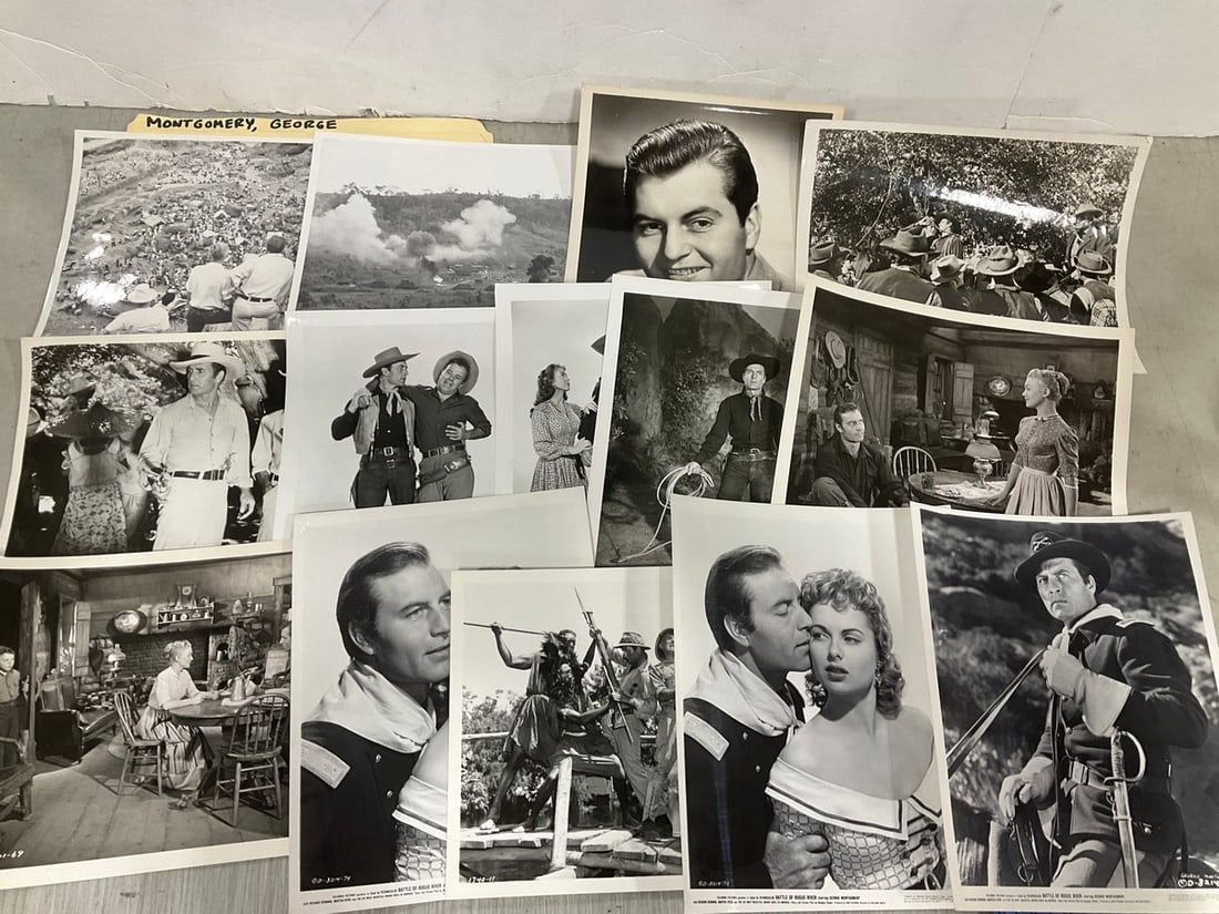 George Montgomery black and white movie still film prints: George Montgomery black and white movie still film prints