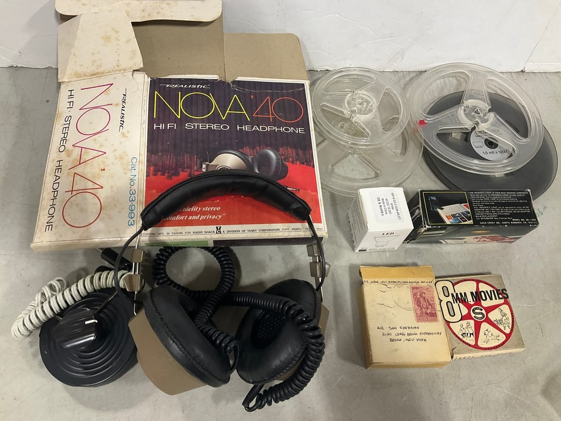 Vintage Nova 40 headphones, reader's light, film reel holders, and more: Vintage Nova 40 headphones, reader's light, film reel holders, and more