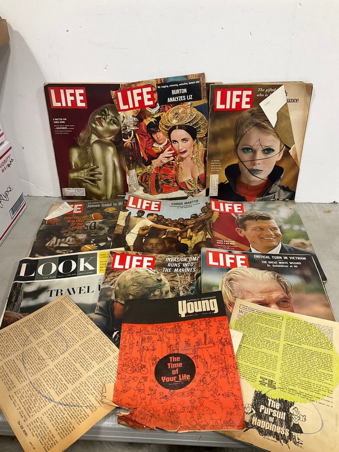 Vintage Life/Time magazines(very worn condition) (1 of 1)