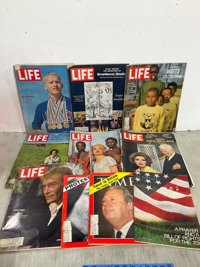 Vintage Life/Time magazines(very worn condition) (1 of 1)
