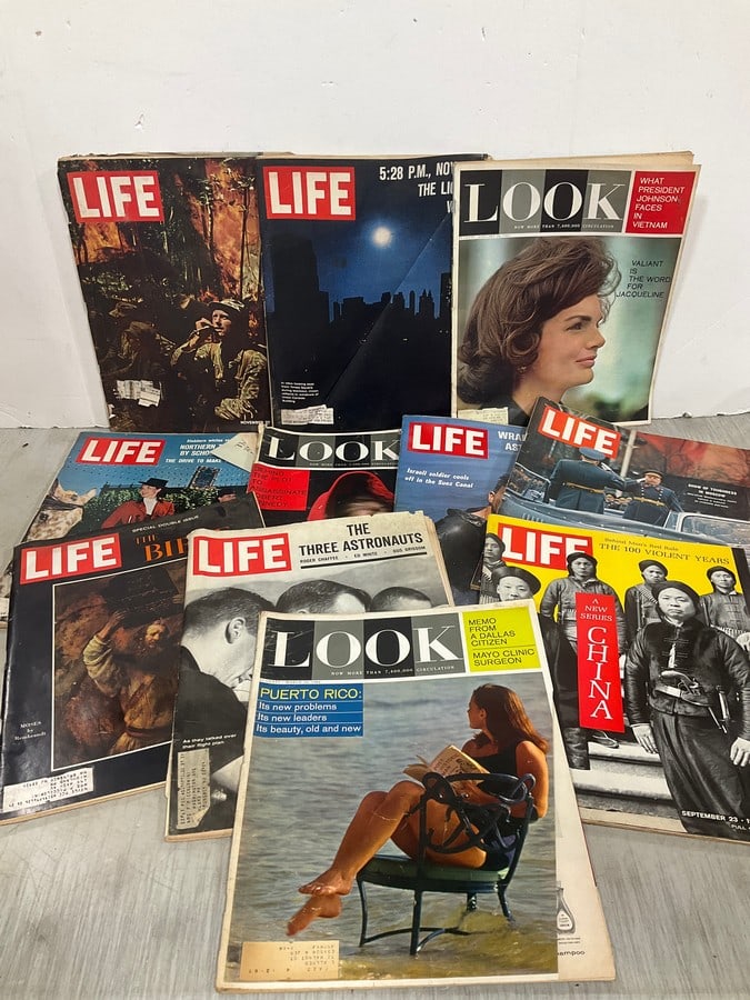 Vintage magazines(Life, Look-very worn condition) (1 of 1)