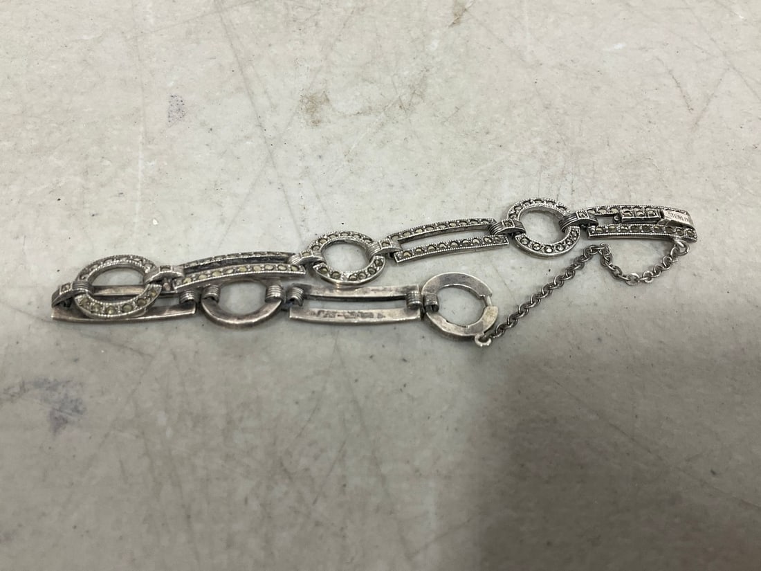 Sterling With Diamonds Vintage Bracelet (1 of 1)