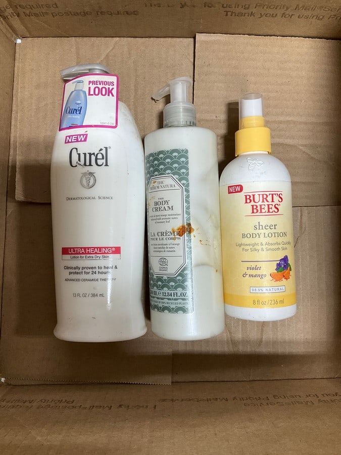 The Rerum Natura body cream(12.84fl.oz.), Burt's Bees body lotion(8fl.oz.) and more: The Rerum Natura body cream(12.84fl.oz.), Burt's Bees body lotion(8fl.oz.) and more