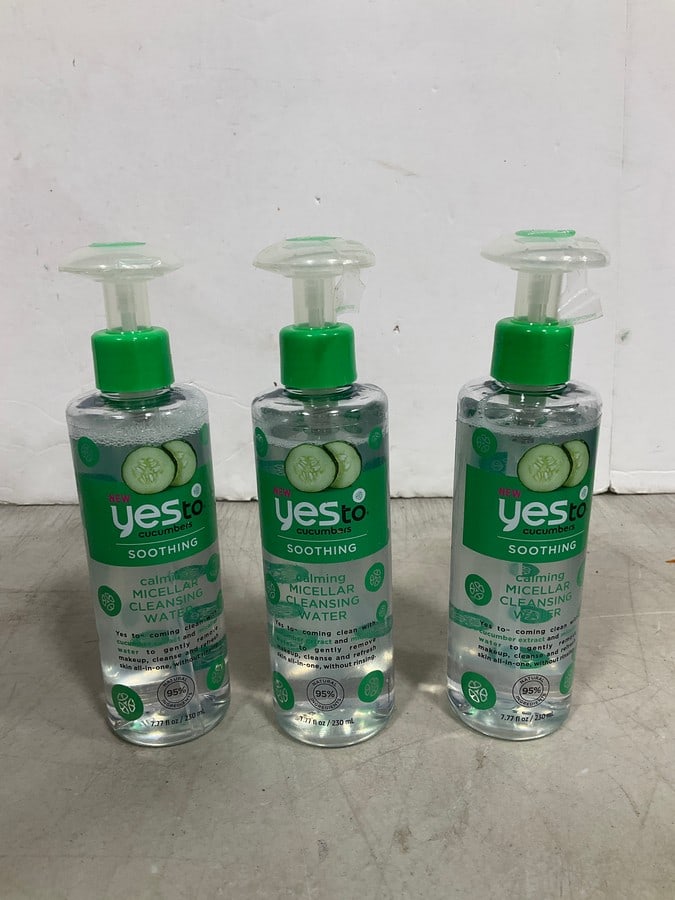 Yes to cucumbers micellar cleansing water(7.77fl.oz.-3 total): Yes to cucumbers micellar cleansing water(7.77fl.oz.-3 total)