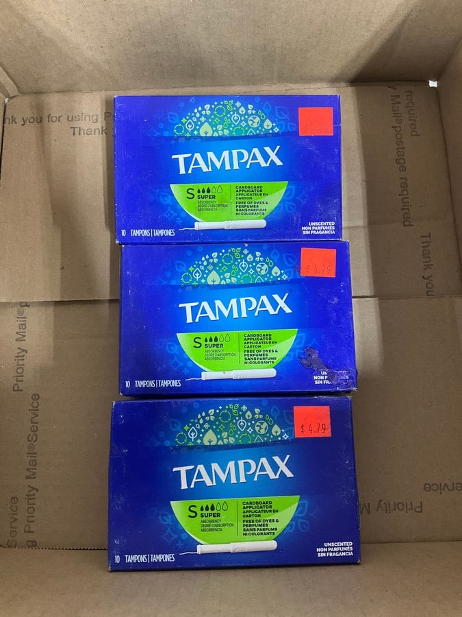 Tampax super tampons(3 packs total-10 in each): Tampax super tampons(3 packs total-10 in each)