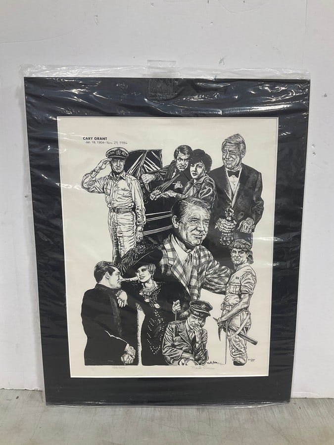 Cary Grant black and white artwork(22in.x28in.): Cary Grant black and white artwork(22in.x28in.)