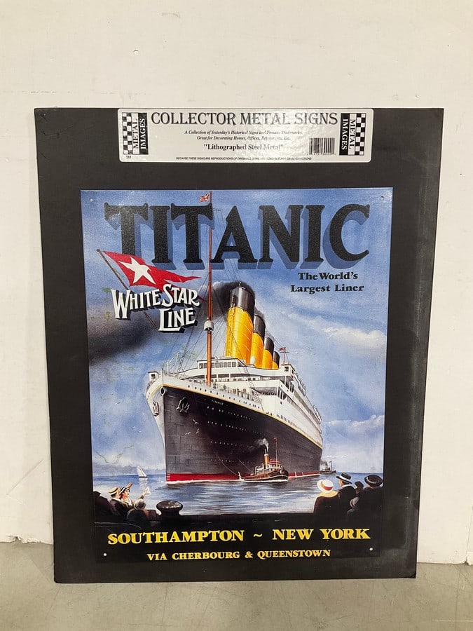 Titanic lithographed steel metal decor(12.5in.x16in.) (1 of 1)