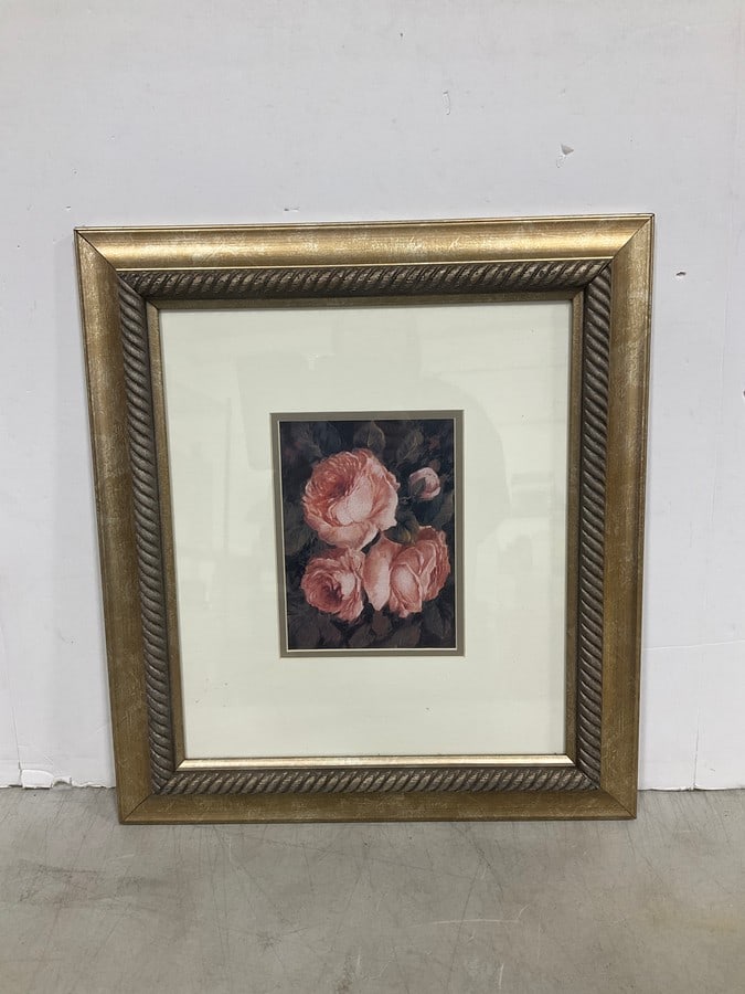 Framed floral artwork(17.5inx19.5in) (1 of 1)