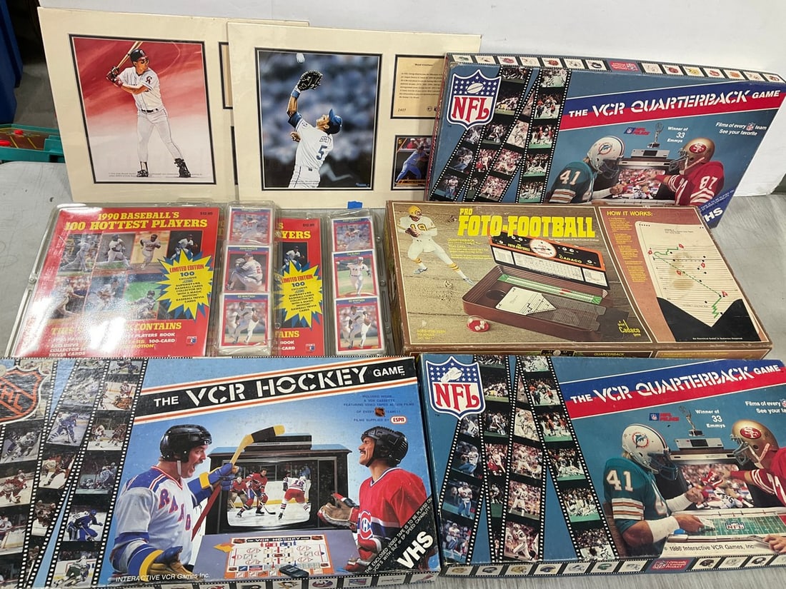 1990 Baseball Cards, Various Sports Board Games, and Baseball Prints: 1990 Baseball Cards, Various Sports Board Games, and Baseball Prints