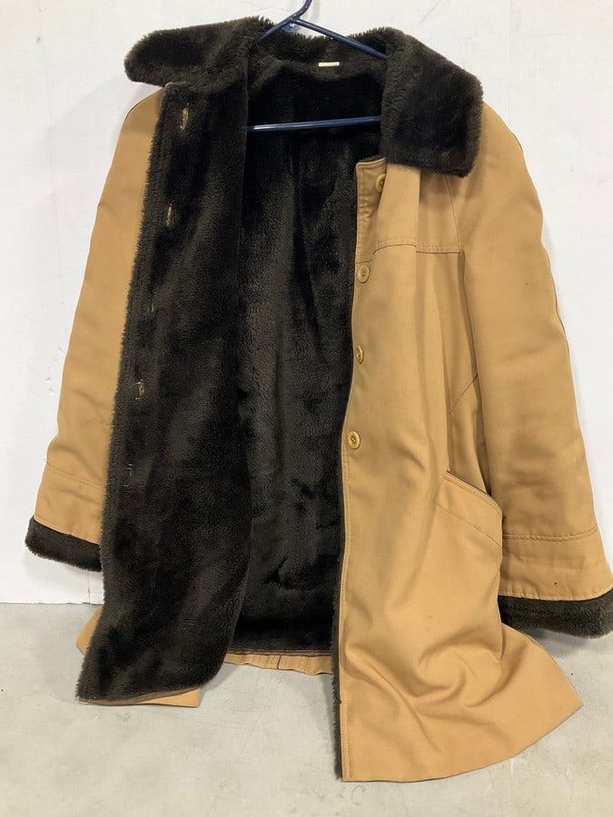 Vintage faux fur collared coat(size N/A) (1 of 1)