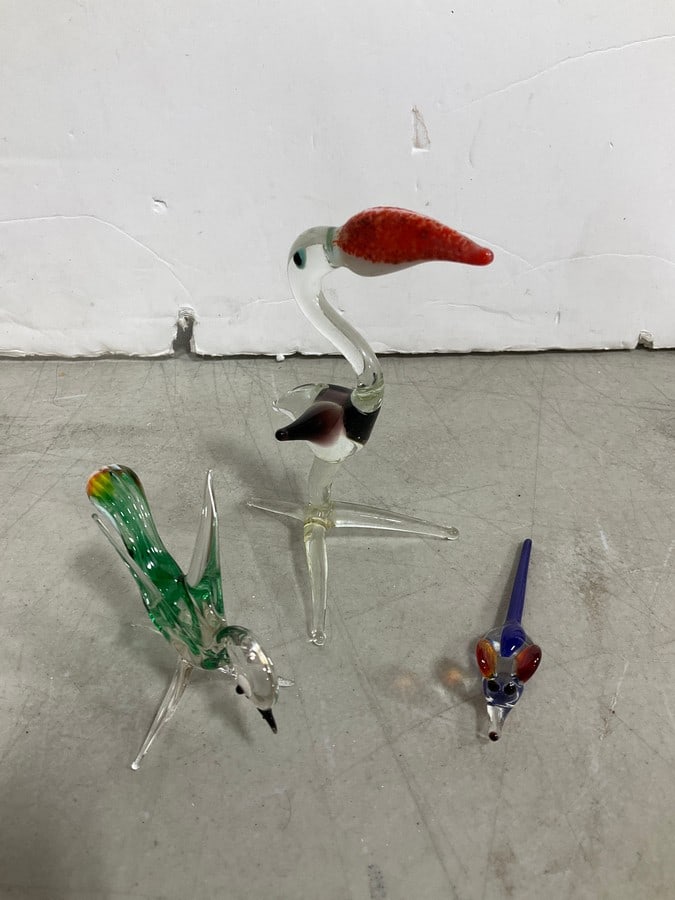 Murano art glass sculptures(tallest 4.5in.) (1 of 1)