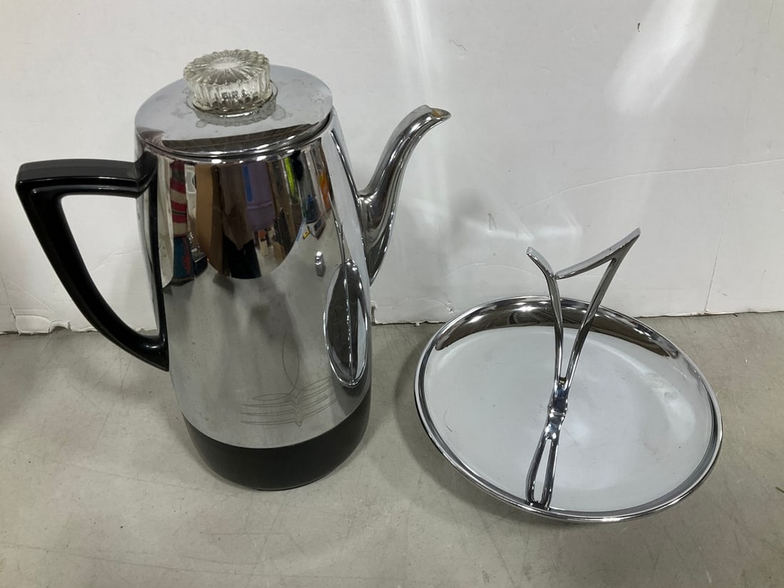 MCM coffee pot and candy dish: MCM coffee pot and candy dish