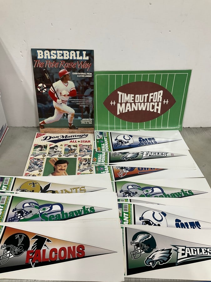 Sports wall pennants, football Manwich placemat, and more (1 of 1)