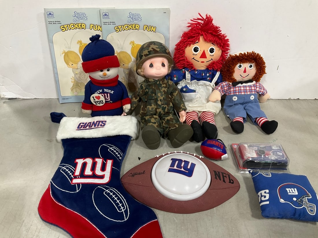 Vintage NY Giants doll, camera, nighlight, Precious Moments doll/coloring book, and more: Vintage NY Giants doll, camera, nighlight, Precious Moments doll/coloring book, and more