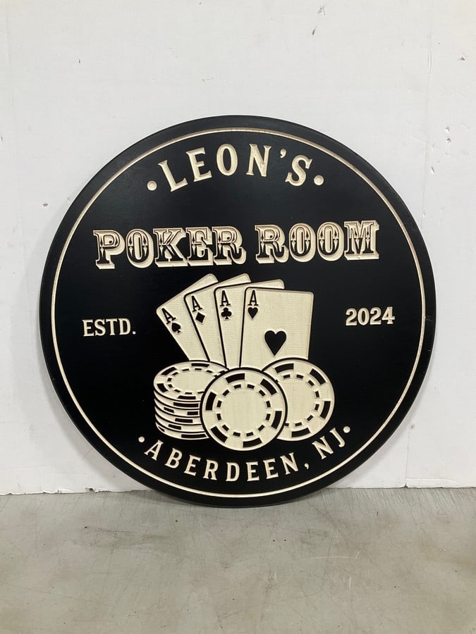 Leon's Poker room wall decor: Leon's Poker room wall decor