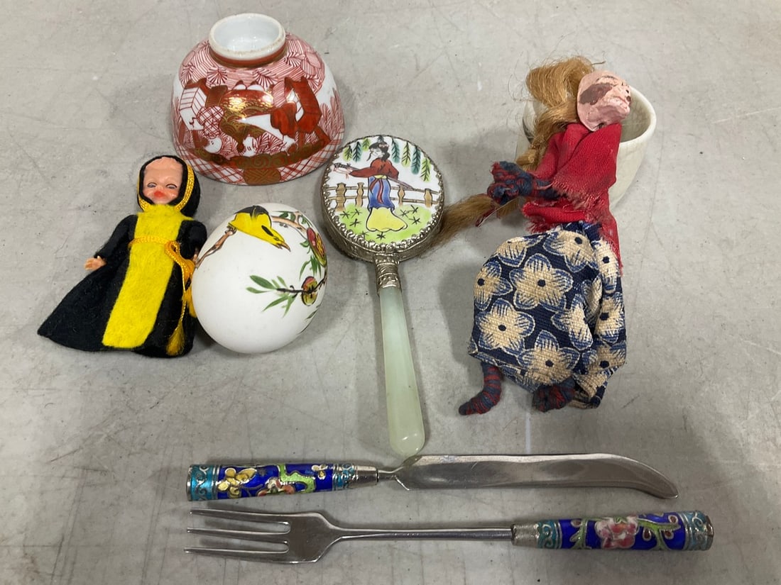 Vintage Dolls, Handpainted Egg, Utencils, and more: Vintage Dolls, Handpainted Egg, Utencils, and more