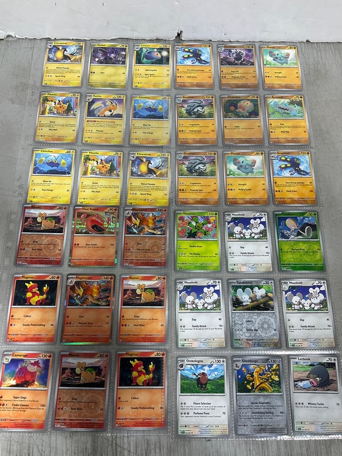 Journey Together Pokemon cards in collector sheets: Journey Together Pokemon cards in collector sheets