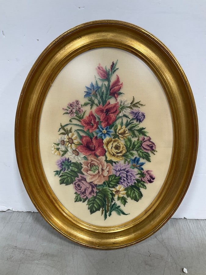 Framed floral artwork(15in.x19in.) (1 of 1)