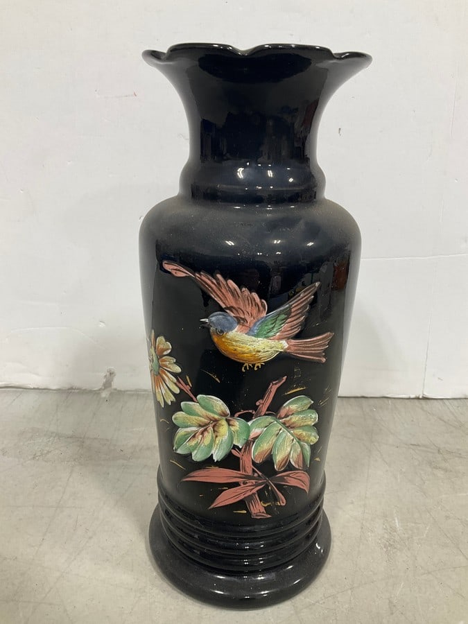 Handpainted Blown Glass Vase (11in Tall) (1 of 1)