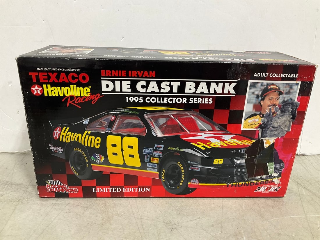 Texaco Ernie Irvan Diecast Bank *new in box*: Texaco Ernie Irvan Diecast Bank *new in box*
