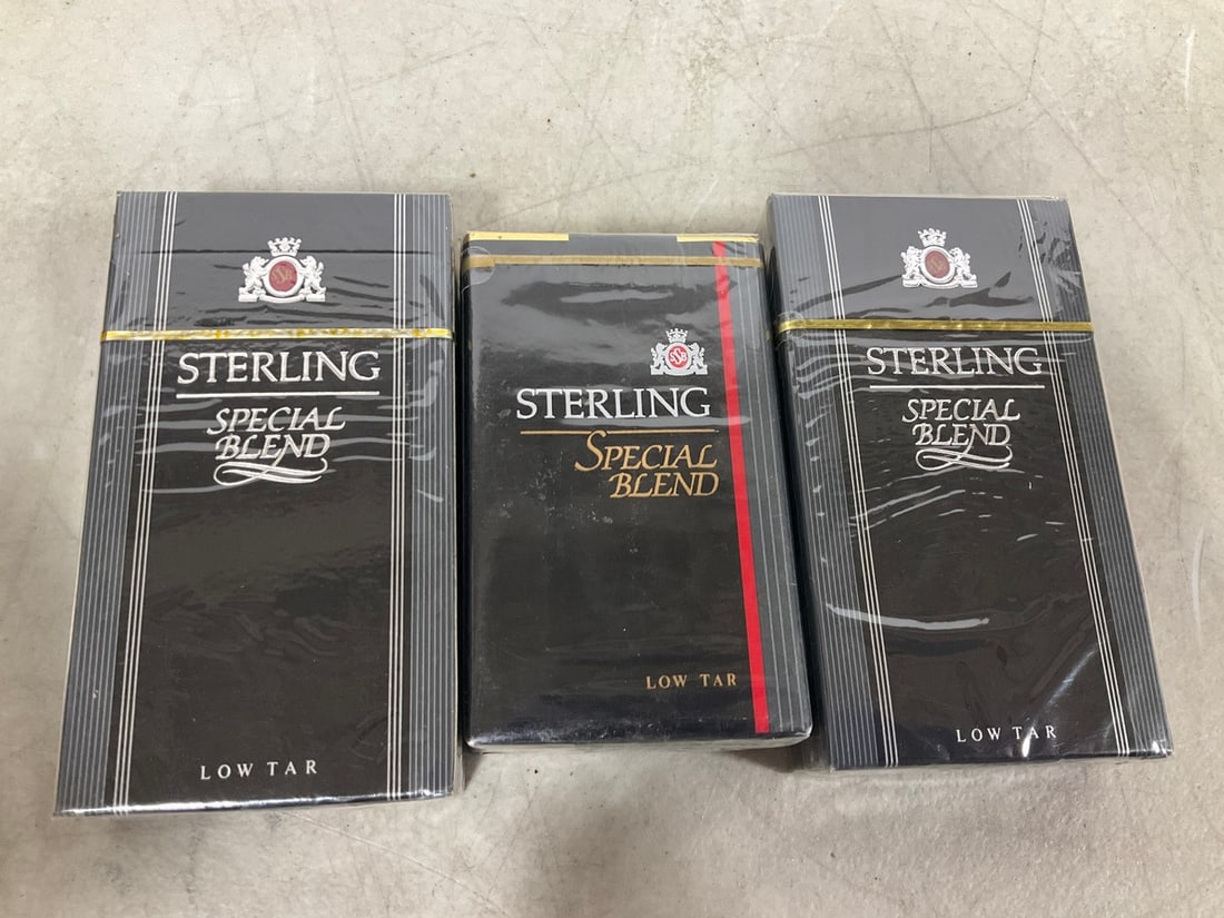 Vintage Tobbaco Packs - Sterling (sealed, 3 packs total): Vintage Tobbaco Packs - Sterling (sealed, 3 packs total)