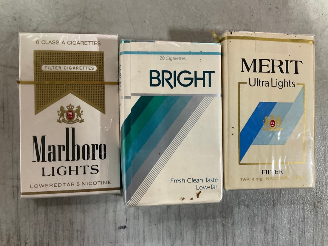 Vintage Tobbaco Packs - Merit, Marlboro, etc (sealed, 3 packs total) (1 of 1)