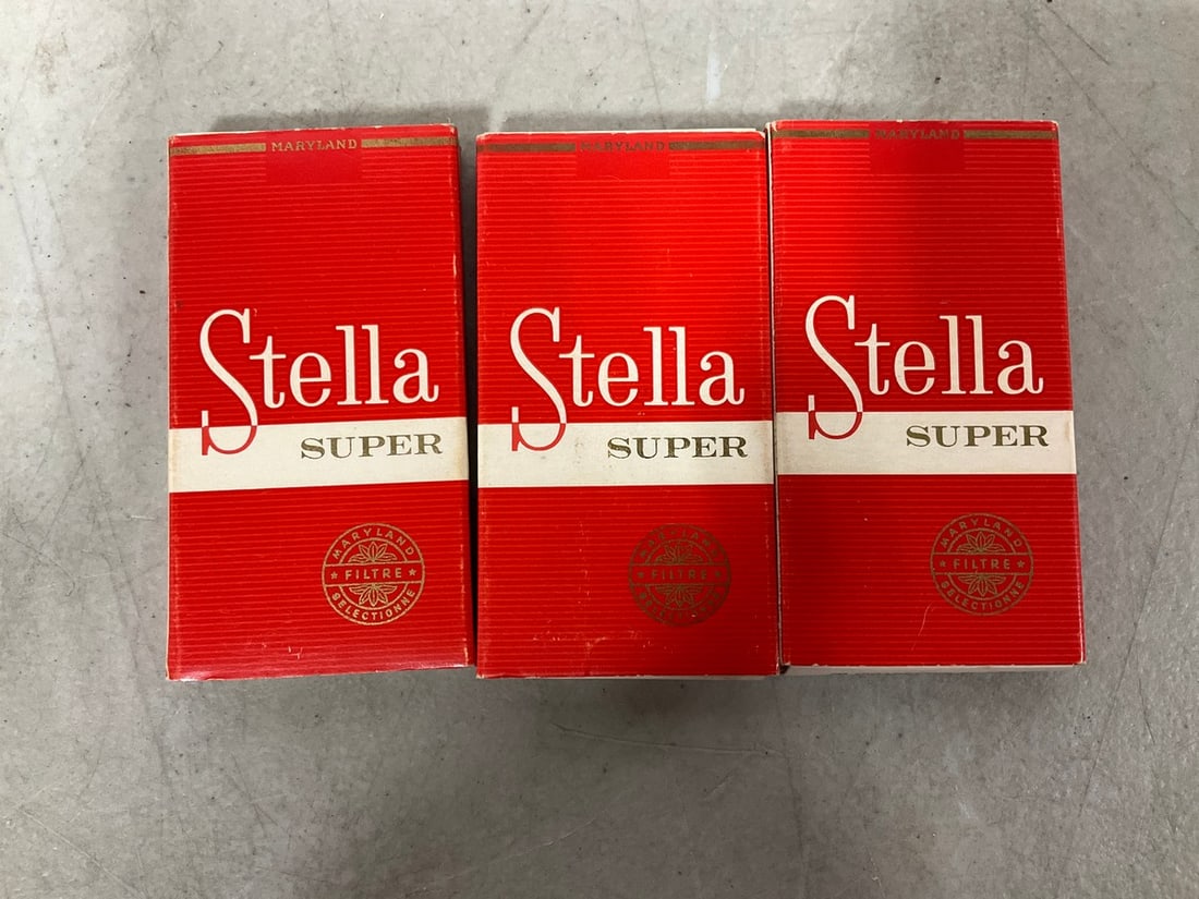 Vintage Stella Super Tobbaco Packs - (sealed, 3 packs total): Vintage Stella Super Tobbaco Packs - (sealed, 3 packs total)