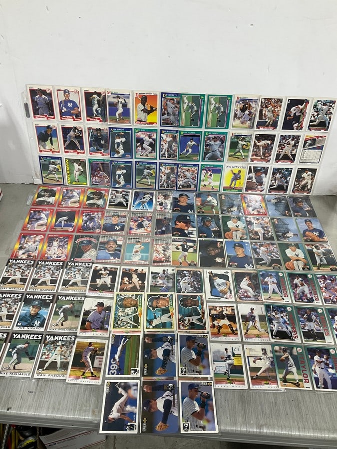 Vintage collectible baseball cards in sheets (1 of 1)