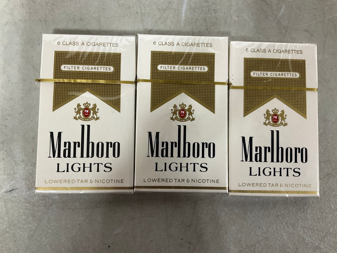 Vintage Tobbaco Packs(Marlboro Lights-sealed, 3 packs total) (1 of 1)