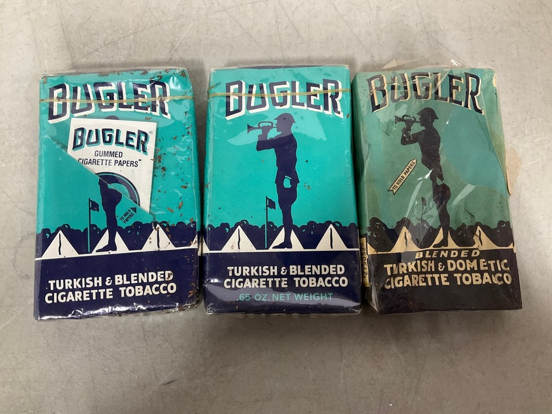 Vintage Tobbaco Packs(Bugler-sealed, 3 packs total): Vintage Tobbaco Packs(Bugler-sealed, 3 packs total)