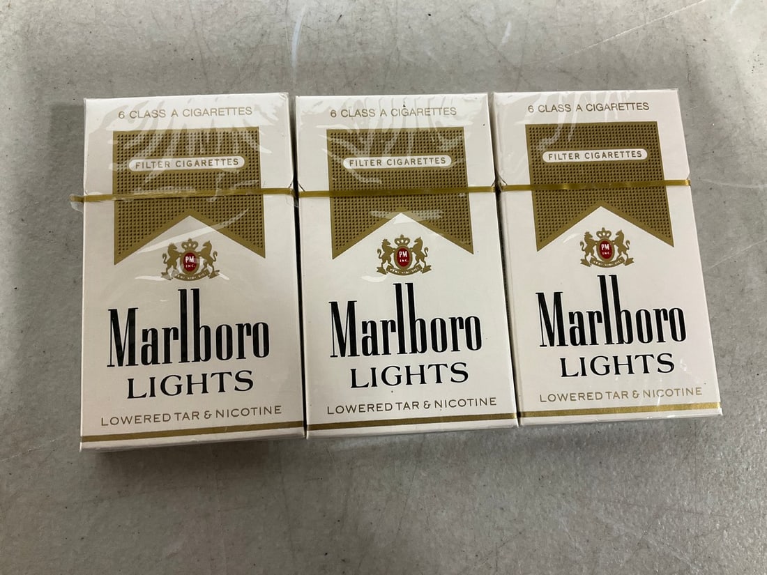 Vintage Tobbaco Packs(Marlboro Lights-sealed, 3 packs total) (1 of 1)