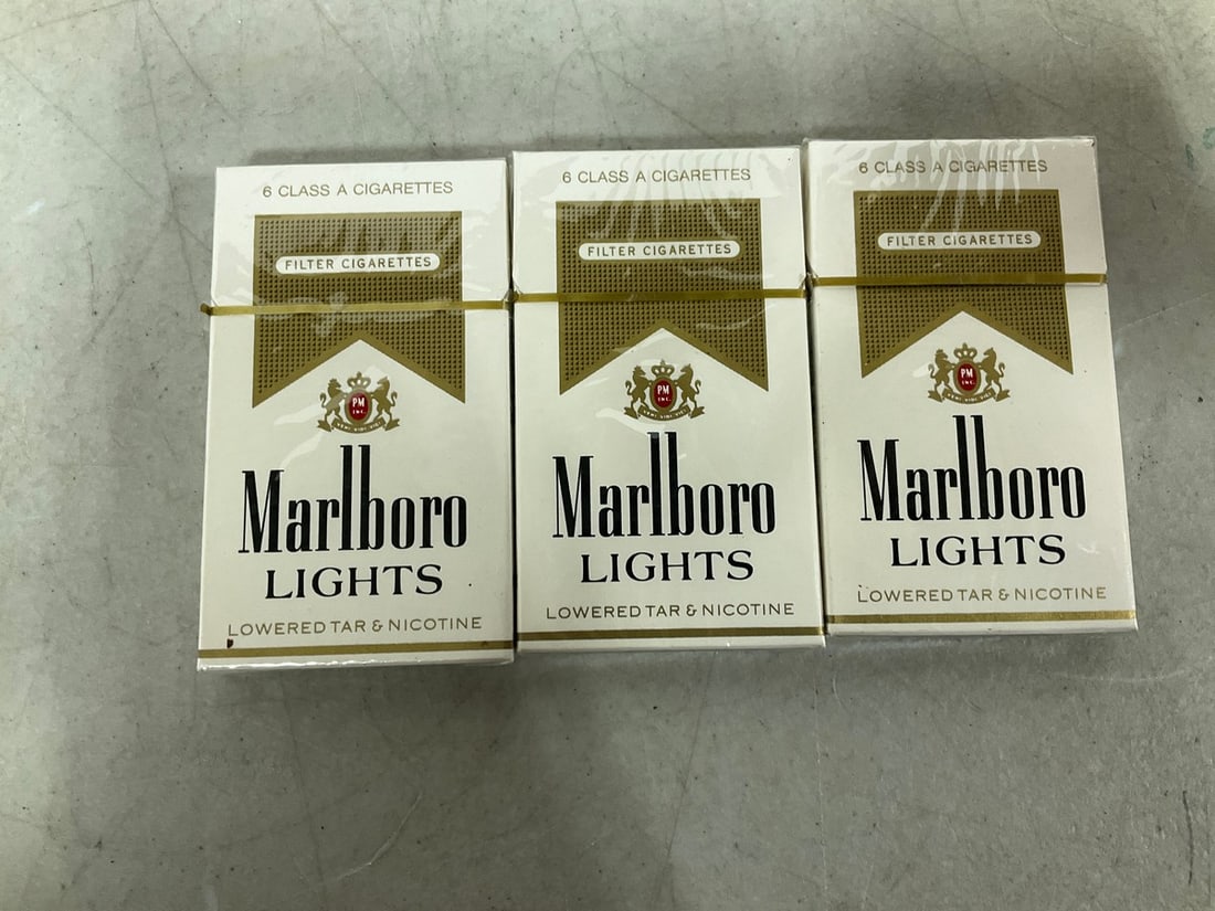 Vintage Tobbaco Packs(Marlboro Lights-sealed, 3 packs total) (1 of 1)