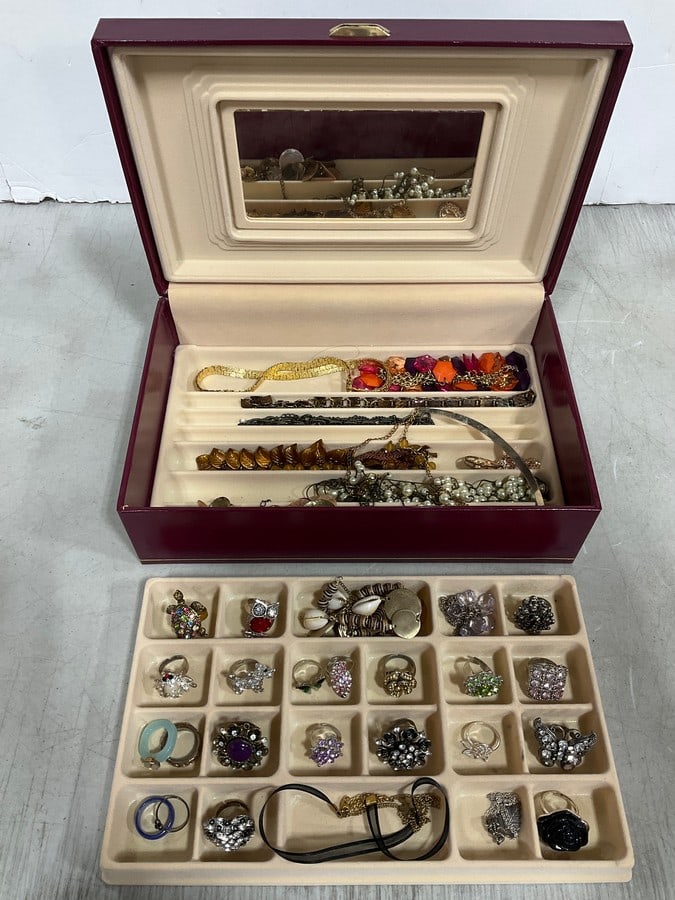 Jewelry box full of costume jewelry (1 of 1)