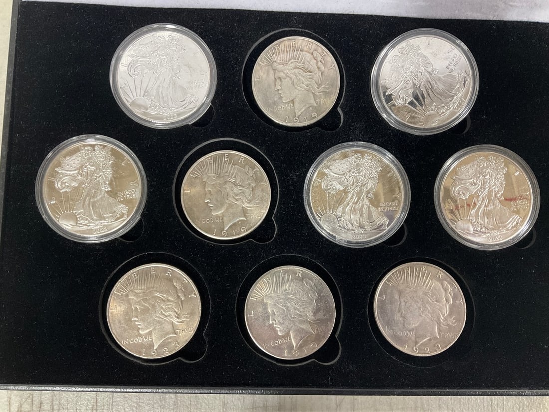 Replica coins in case: Replica coins in case