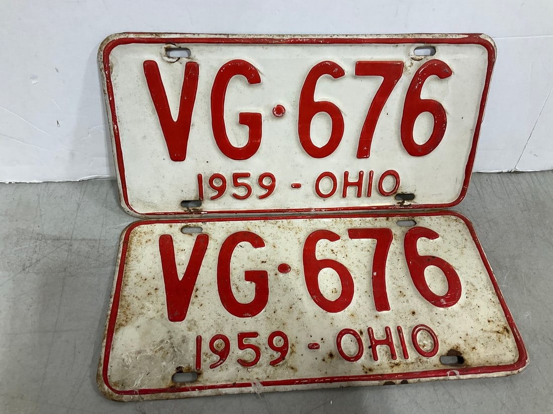 Vintage Ohio License Plates: Vintage Ohio License Plates