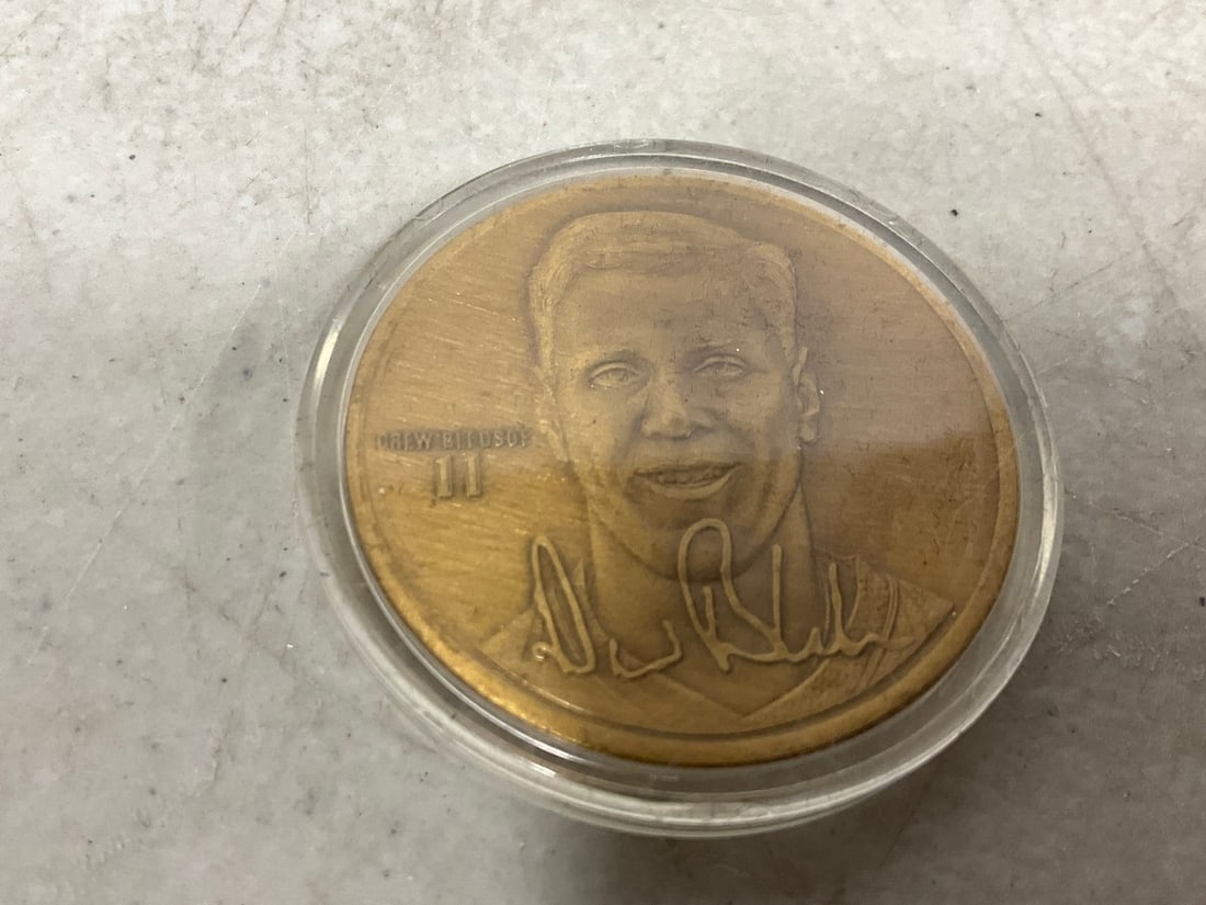 Drew Bledsoe Highland Mint Bronze Coin: Drew Bledsoe Highland Mint Bronze Coin