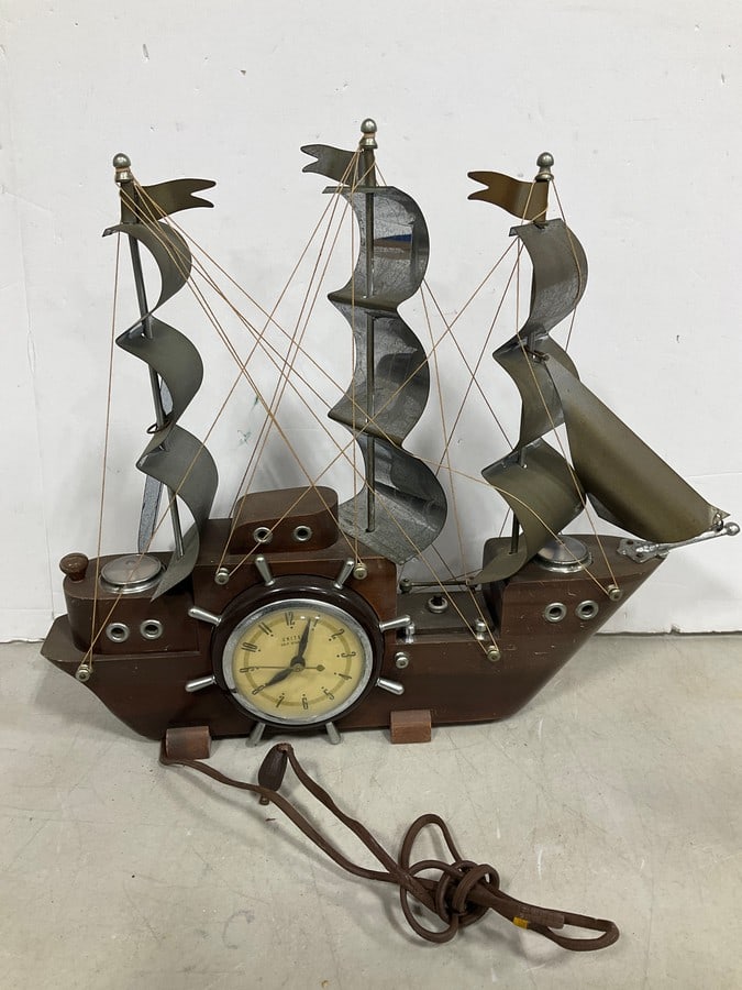 Vintage United Clock Corp Ship Clock (16in Tall) (1 of 1)